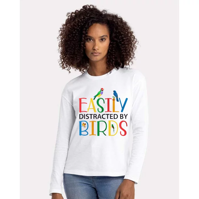 Funny Wild Bird Lover Birding Birdwatching Design Womens Cotton Relaxed Long Sleeve T-Shirt