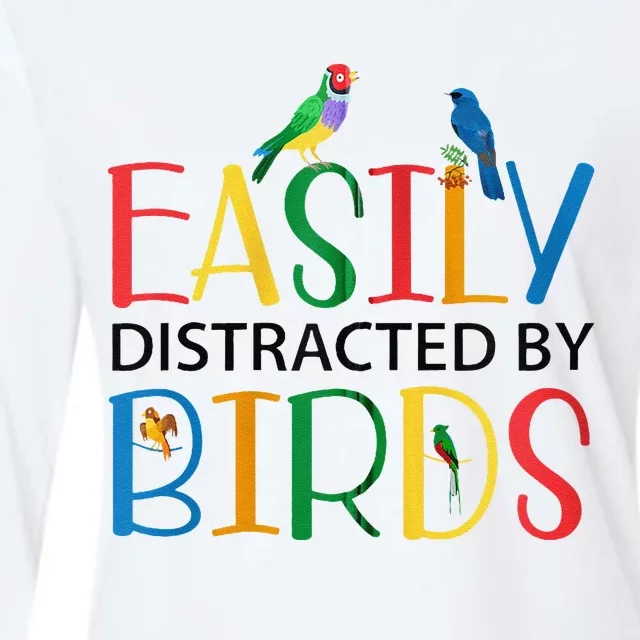 Funny Wild Bird Lover Birding Birdwatching Design Womens Cotton Relaxed Long Sleeve T-Shirt