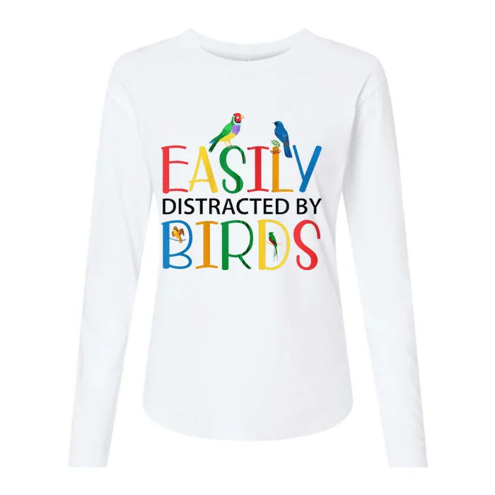 Funny Wild Bird Lover Birding Birdwatching Design Womens Cotton Relaxed Long Sleeve T-Shirt