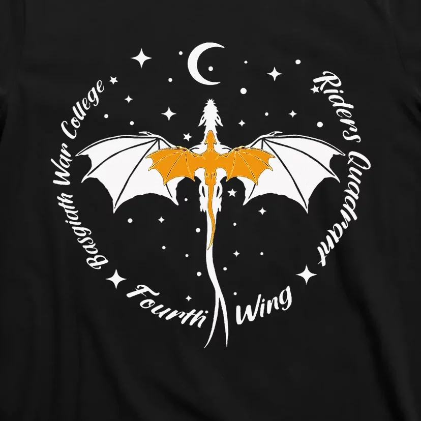 Fourth Wing Basgiath Fantasy Book Romantasy Dragons Yarros T-Shirt