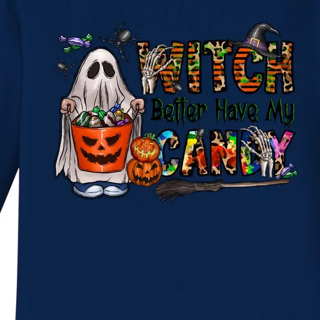 Funny Witch Better Have My Candy Halloween Baby Long Sleeve Bodysuit