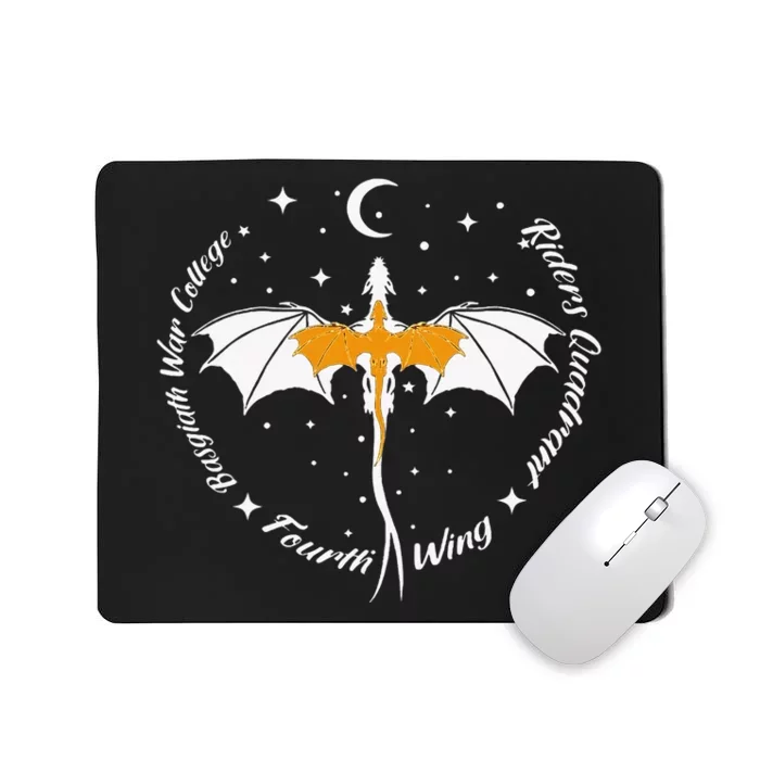 Fourth Wing Basgiath Fantasy Book Romantasy Dragons Yarros Mousepad