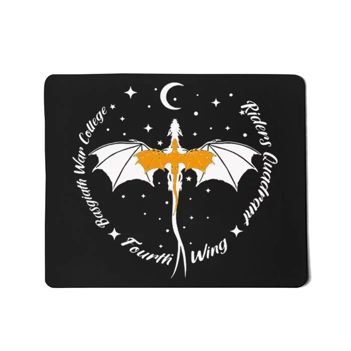 Fourth Wing Basgiath Fantasy Book Romantasy Dragons Yarros Mousepad