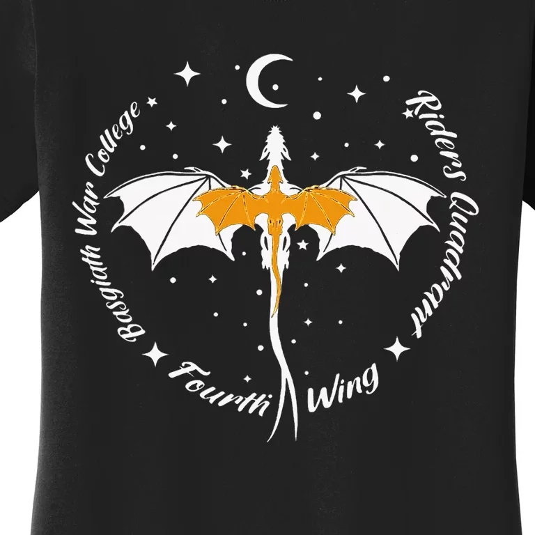 Fourth Wing Basgiath Fantasy Book Romantasy Dragons Yarros Women's T-Shirt