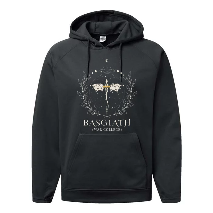 Fourth Wing Basgiath Fantasy Book Romantasy Dragons Yarros Performance Fleece Hoodie