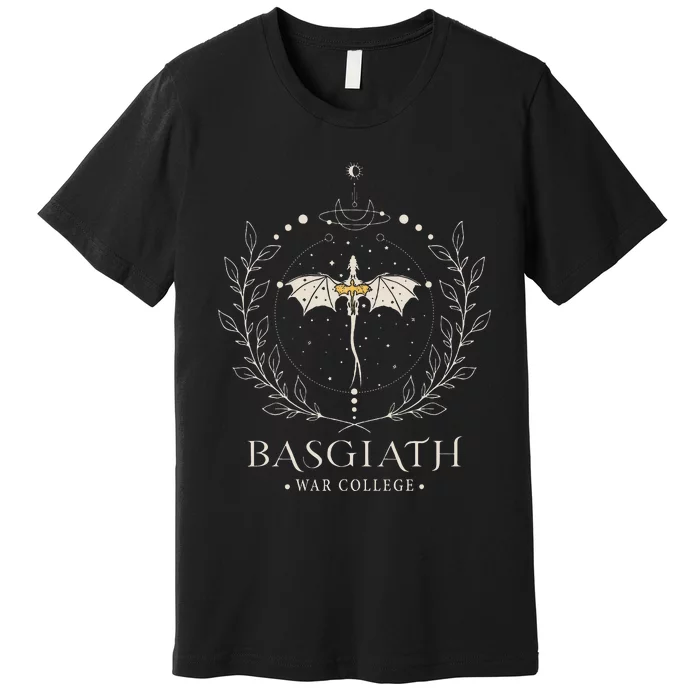 Fourth Wing Basgiath Fantasy Book Romantasy Dragons Yarros Premium T-Shirt