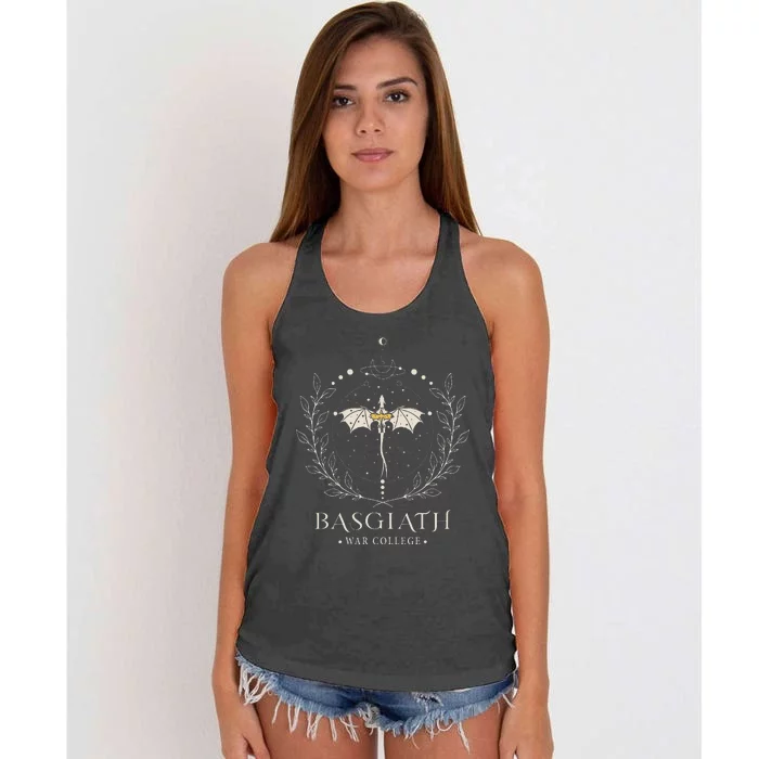 Fourth Wing Basgiath Fantasy Book Romantasy Dragons Yarros Women's Knotted Racerback Tank