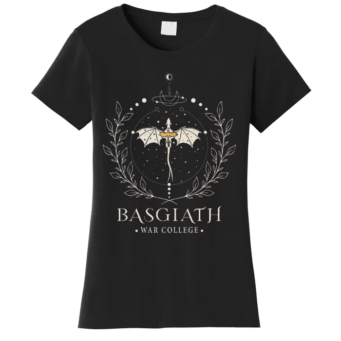 Fourth Wing Basgiath Fantasy Book Romantasy Dragons Yarros Women's T-Shirt