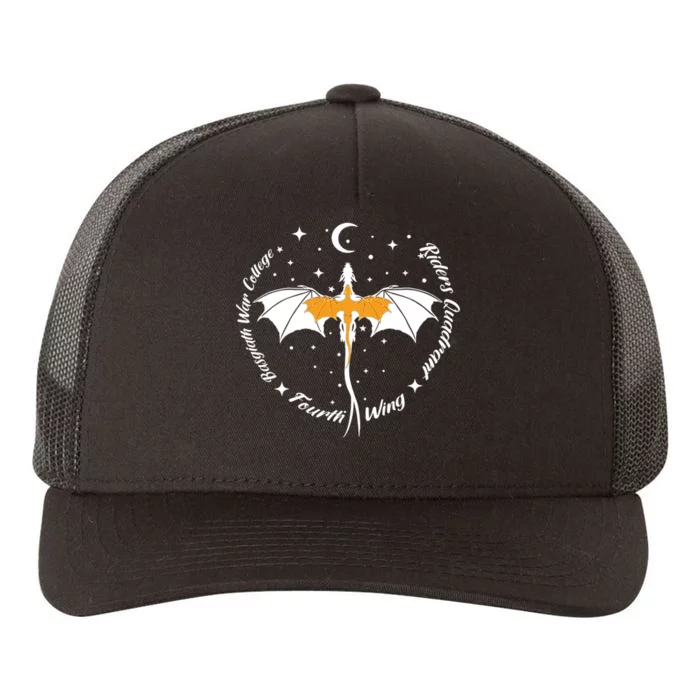 Fourth Wing Basgiath Fantasy Book Romantasy Dragons Yarros Yupoong Adult 5-Panel Trucker Hat