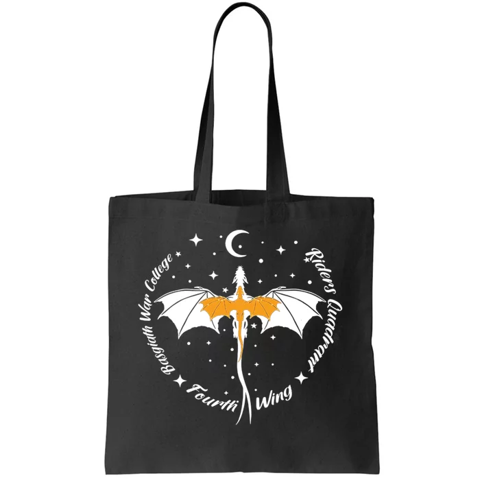 Fourth Wing Basgiath Fantasy Book Romantasy Dragons Yarros Tote Bag