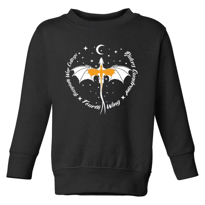 Fourth Wing Basgiath Fantasy Book Romantasy Dragons Yarros Toddler Sweatshirt