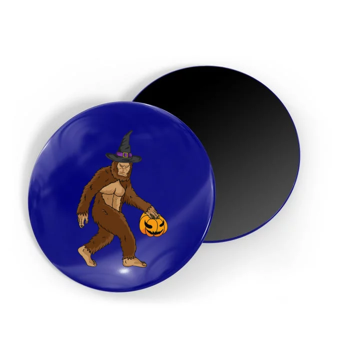 Funny Wizard Bigfoot Carrying Pumpkin Halloween Easy Costume Gift Magnet