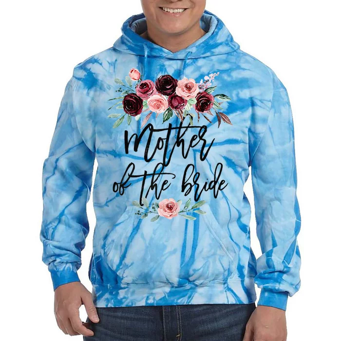 Floral Wreath Bridal Team Matching Present Set Tie Dye Hoodie