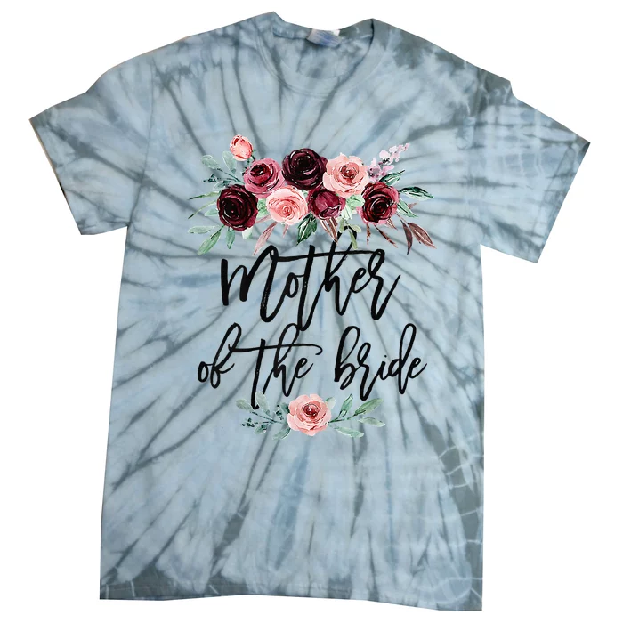 Floral Wreath Bridal Team Matching Present Set Tie-Dye T-Shirt