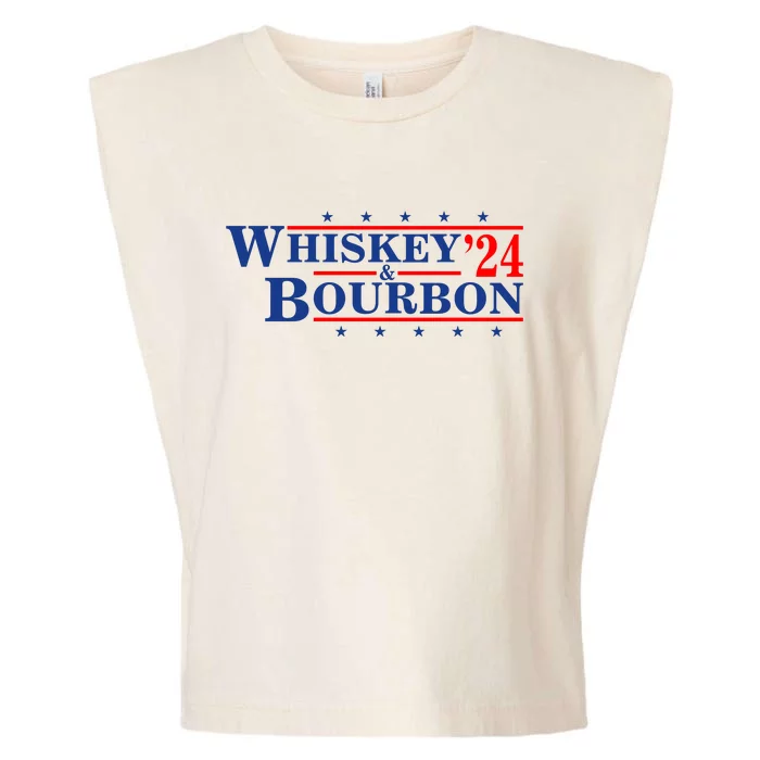 Funny Whiskey Bourbon Whiskey 24 And Bourbon Garment-Dyed Women's Muscle Tee