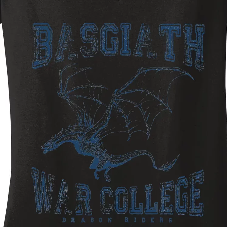 Fourth Wing Basgiath Fantasy Book Romantasy Dragons Yarros Women's V-Neck T-Shirt