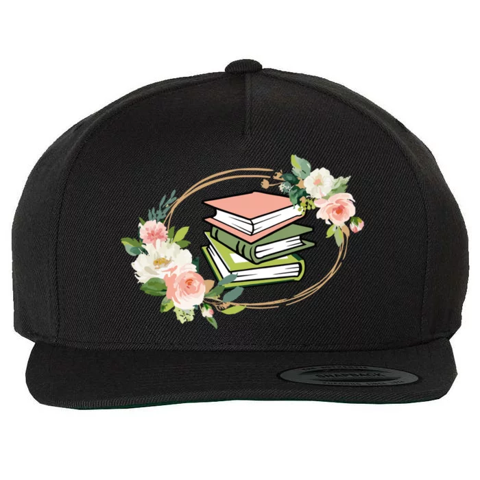 Funny Wildflowers Book Librarian Reader Bookaholic Bookworm Great Gift Wool Snapback Cap