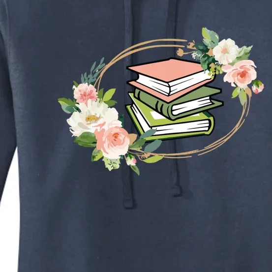 Funny Wildflowers Book Librarian Reader Bookaholic Bookworm Great Gift Women's Pullover Hoodie