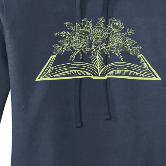 Funny Wildflowers Book Librarian Reader Bookaholic Bookworm Gift Women's Pullover Hoodie