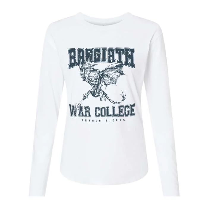 Fourth Wing Basgiath War College Bookish Dragon Rider Womens Cotton Relaxed Long Sleeve T-Shirt