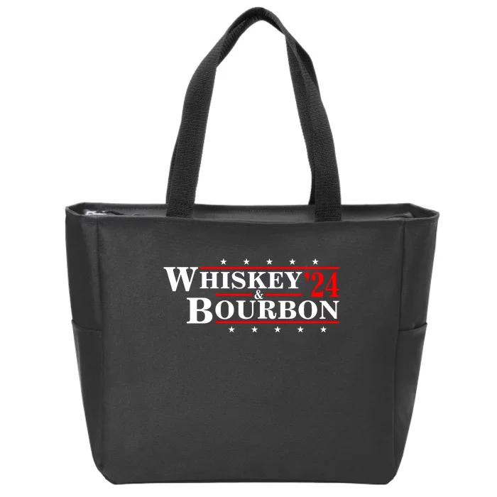 Funny Whiskey Bourbon Whiskey 24 And Bourbon Zip Tote Bag