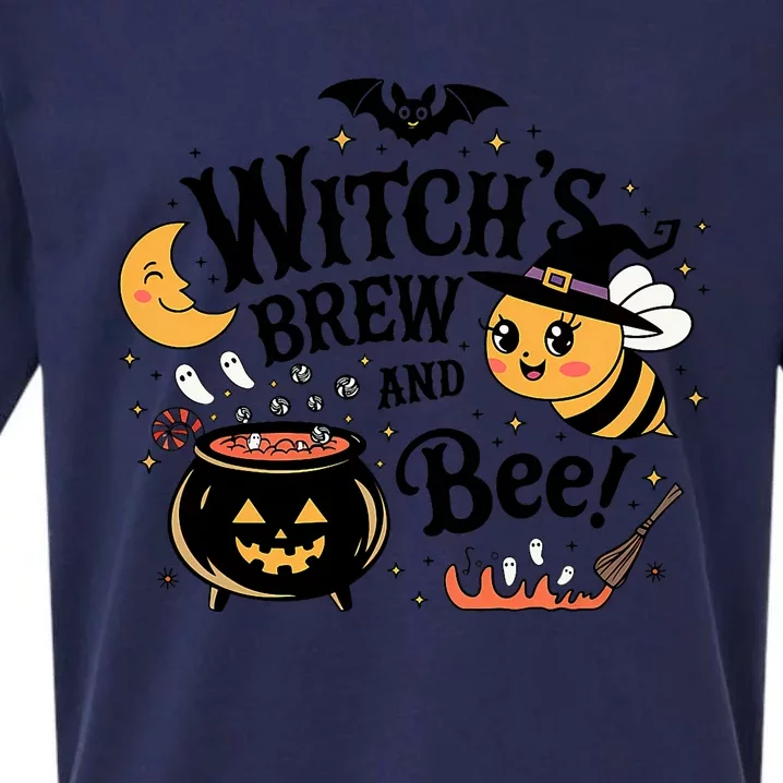 Funny WitchS Brew And Bee! Cute Bee Witched Scary Sueded Cloud Jersey T-Shirt