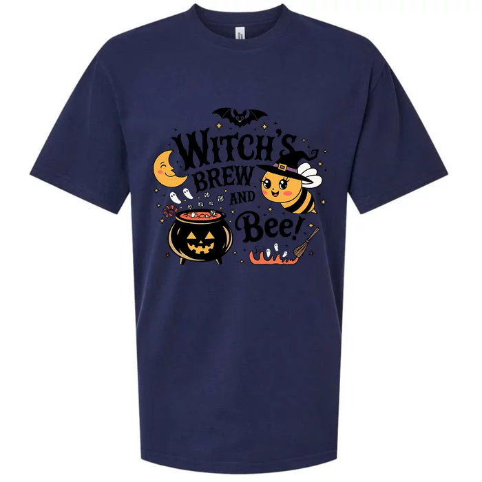 Funny WitchS Brew And Bee! Cute Bee Witched Scary Sueded Cloud Jersey T-Shirt