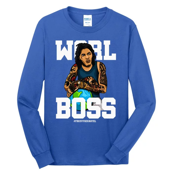 Free Worl Boss! Kartel Music Lover Gift Tall Long Sleeve T-Shirt