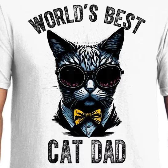 Funny WORLDS BEST CAT DAD Pajama Set