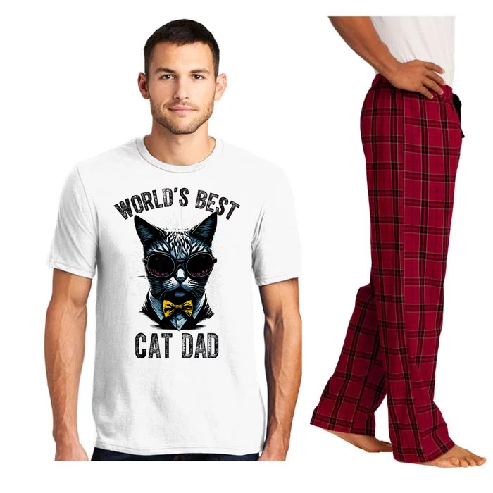 Funny WORLDS BEST CAT DAD Pajama Set