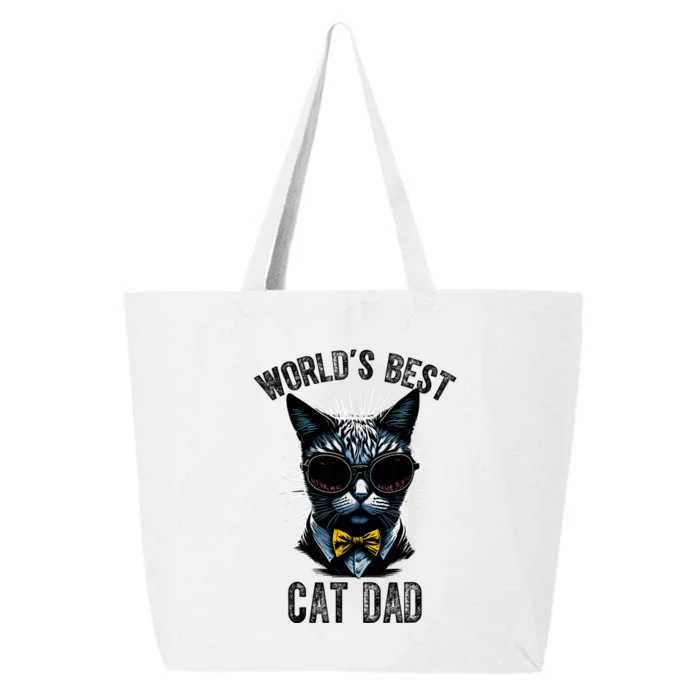 Funny WORLDS BEST CAT DAD 25L Jumbo Tote