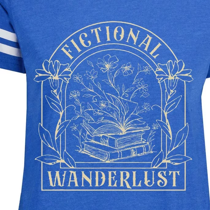 Fictional Wanderlust Book Lover Bookish Smut Book Reading Enza Ladies Jersey Football T-Shirt