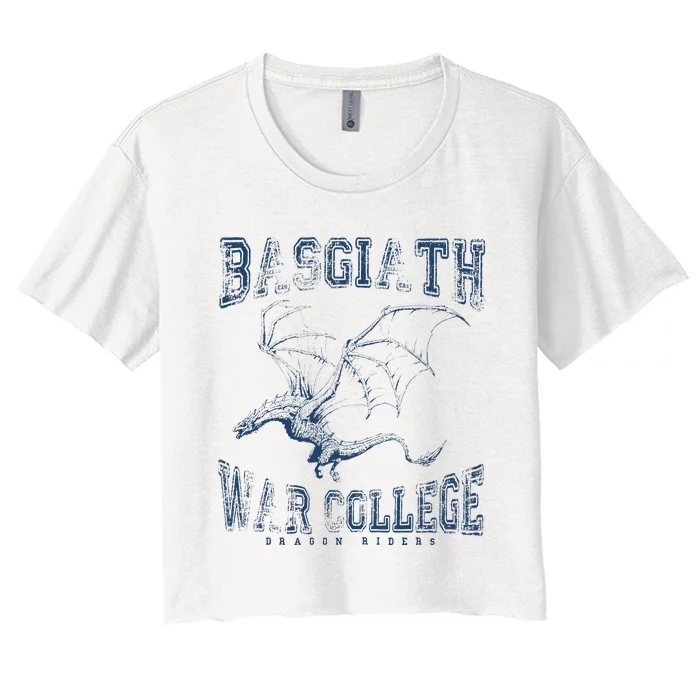 Fourth Wing Basgiath Fantasy Book Romantasy Dragons Yarros Women's Crop Top Tee