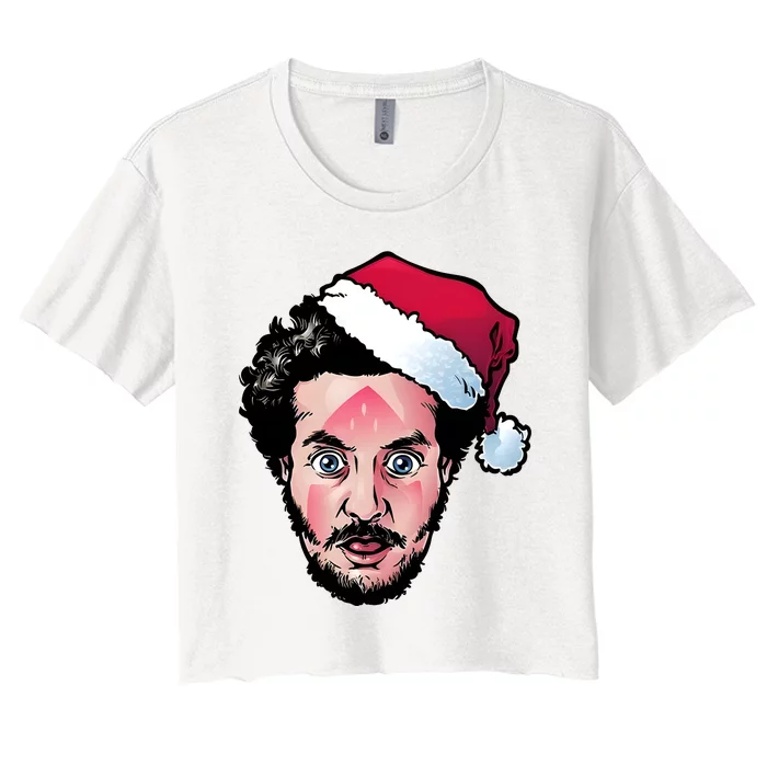 Funny Wet Bandits Santa Christmas Funny Women's Crop Top Tee