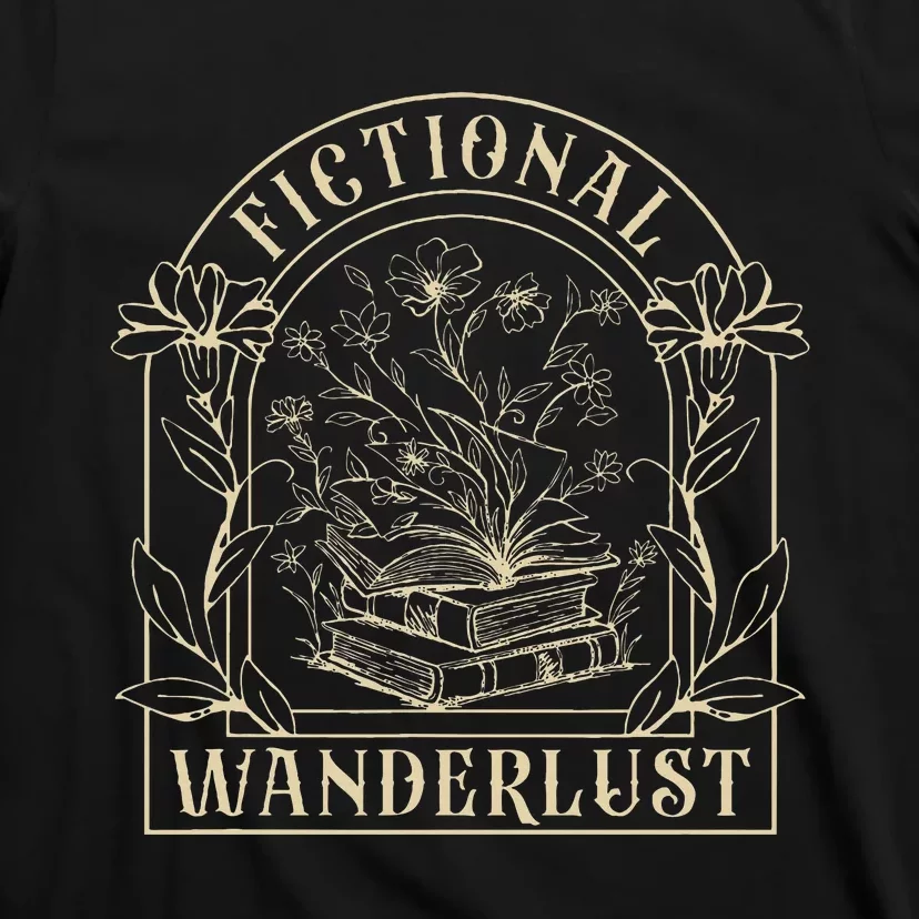 Fictional Wanderlust Book Lover Bookish Smut Book Reading T-Shirt