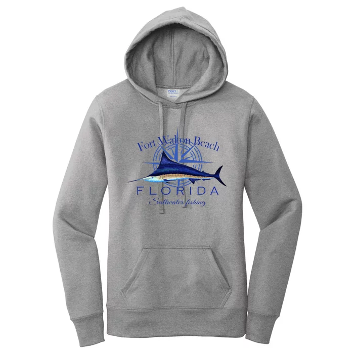 Fort Walton Beach Florida Sailfish Saltwater Women's Pullover Hoodie