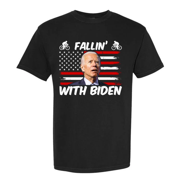 Fallin With Biden Funny Bike Meme Garment-Dyed Heavyweight T-Shirt