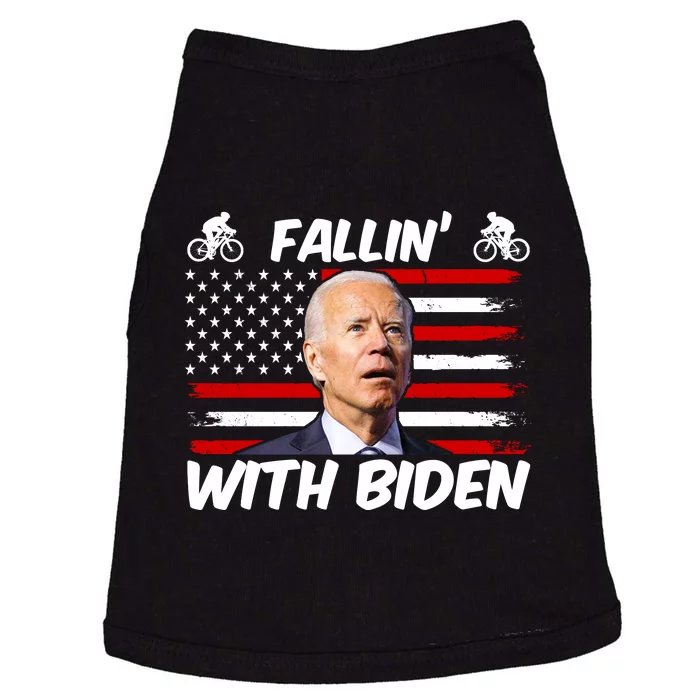 Fallin With Biden Funny Bike Meme Doggie Tank