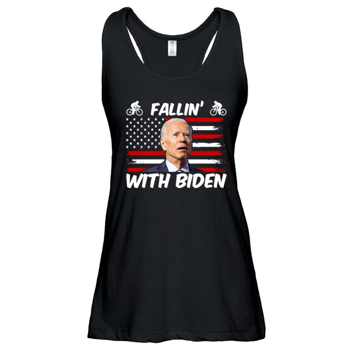 Fallin With Biden Funny Bike Meme Ladies Essential Flowy Tank