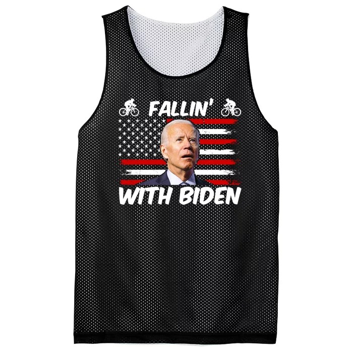 Fallin With Biden Funny Bike Meme Mesh Reversible Basketball Jersey Tank