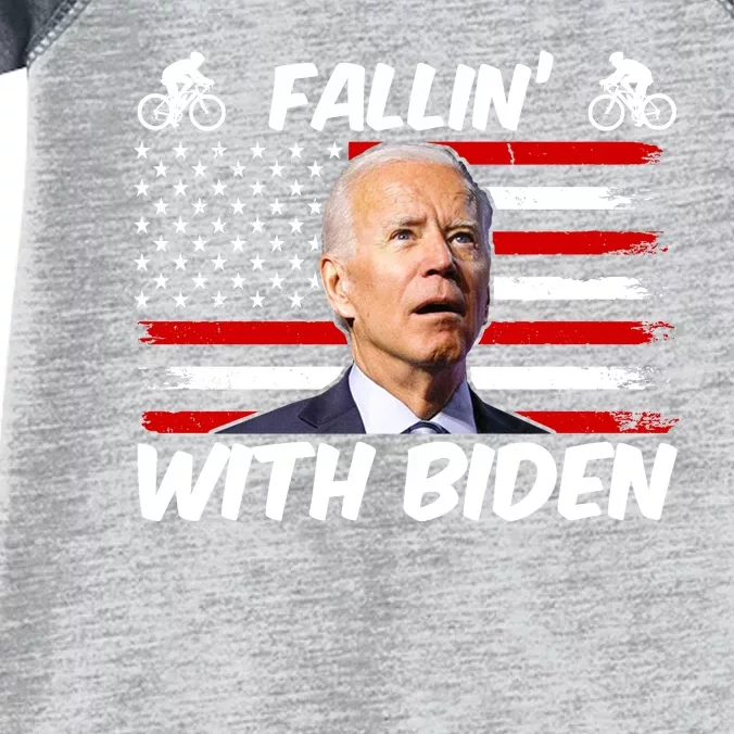 Fallin With Biden Funny Bike Meme Infant Baby Jersey Bodysuit