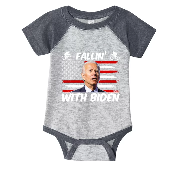 Fallin With Biden Funny Bike Meme Infant Baby Jersey Bodysuit