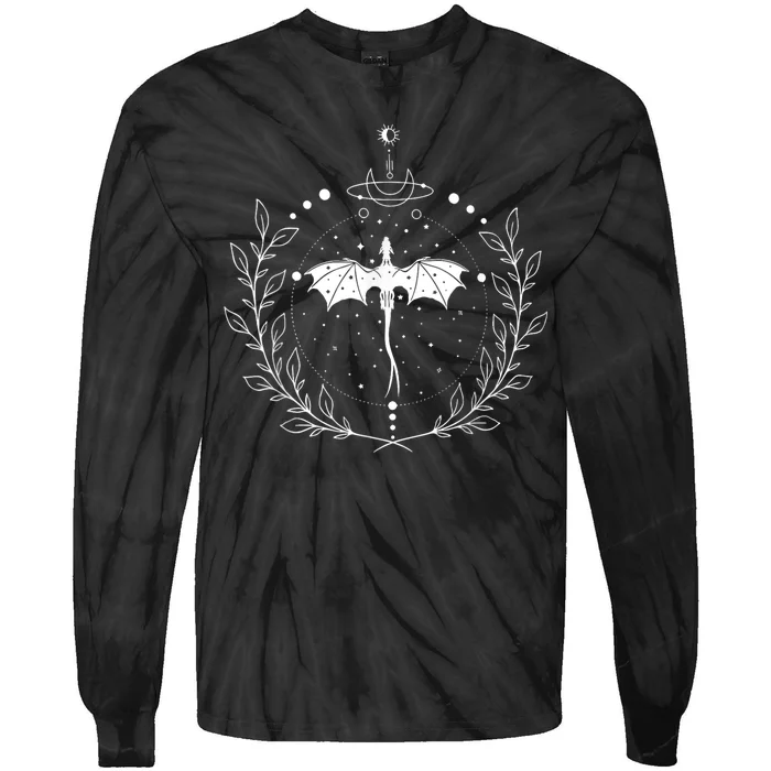 Fourth Wing Basgiath War College Bookish Tie-Dye Long Sleeve Shirt