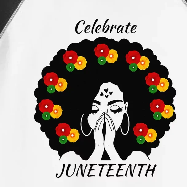 Funny Wo Black Queen Afro Melanin Dripping Juneteenth Toddler Fine Jersey T-Shirt