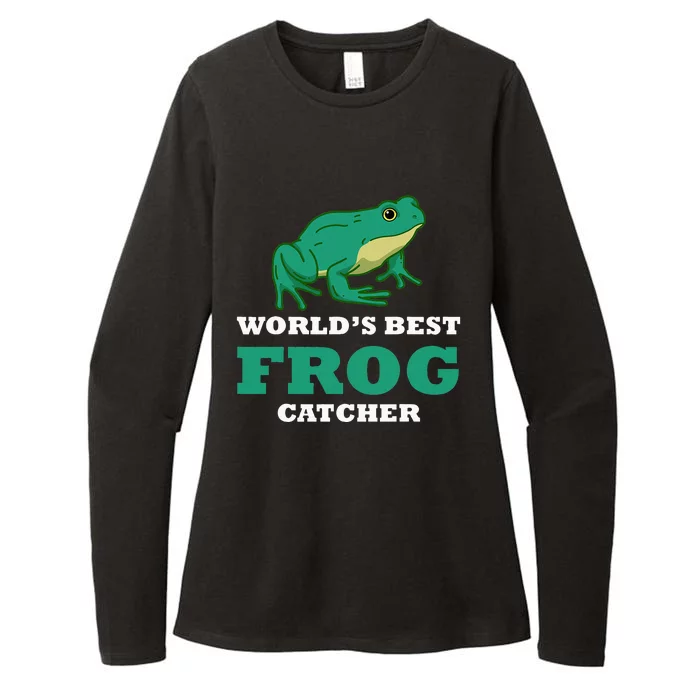 Frog World's Best Frog Catcher Frog Hunter Womens CVC Long Sleeve Shirt