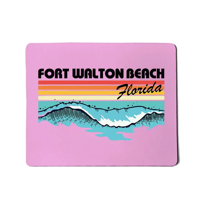 Fort Walton Beach Family Vacation Retro Waves Mousepad