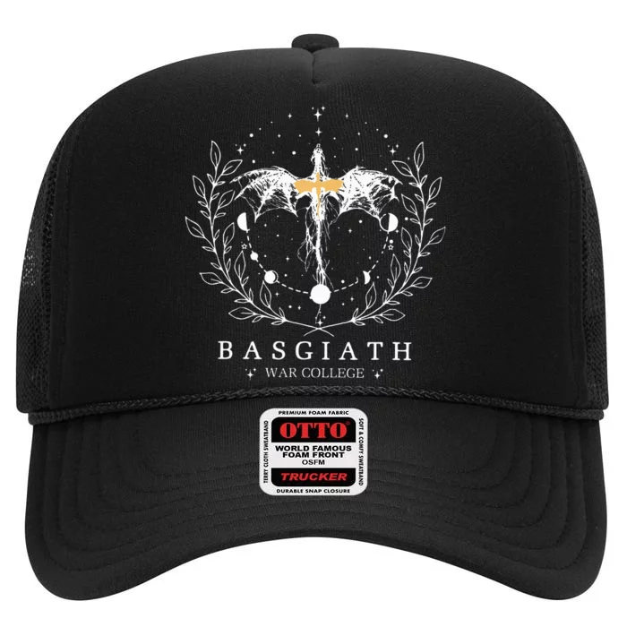 Fourth Wing Basgiath War College Bookish High Crown Mesh Trucker Hat