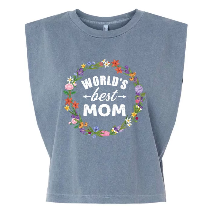 Funny WorldS Best Mom Gift For MotherS Day Garment-Dyed Women's Muscle Tee