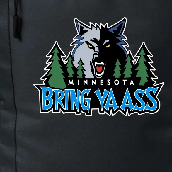 Funny Wolf Bring Ya Ass Minnesota Basketball Daily Commute Backpack