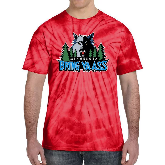 Funny Wolf Bring Ya Ass Minnesota Basketball Tie-Dye T-Shirt